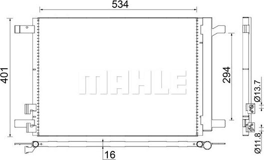 MAHLE AC 772 000S - Lauhdutin, ilmastointilaite inparts.fi