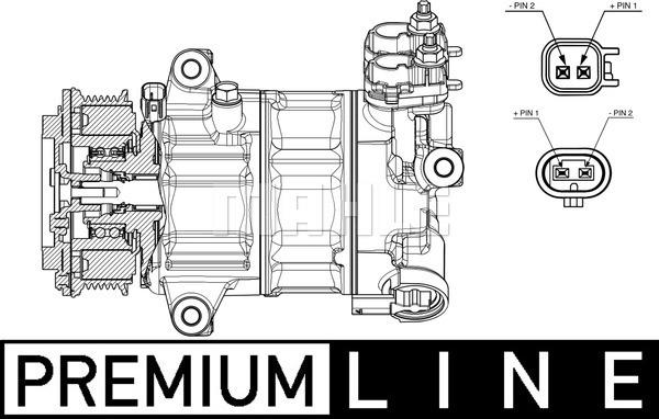 MAHLE ACP 654 000P - Kompressori, ilmastointilaite inparts.fi