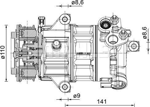 MAHLE ACP 1491 000P - Kompressori, ilmastointilaite inparts.fi