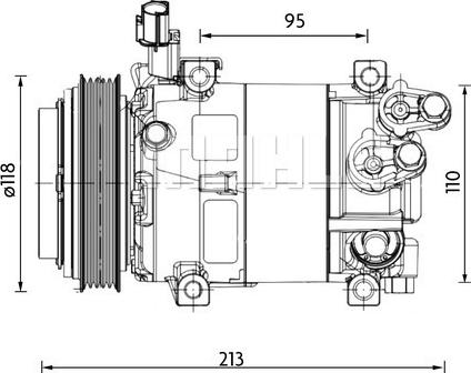 MAHLE ACP 1468 000P - Kompressori, ilmastointilaite inparts.fi