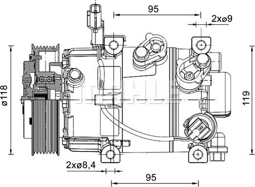 MAHLE ACP 1463 000P - Kompressori, ilmastointilaite inparts.fi