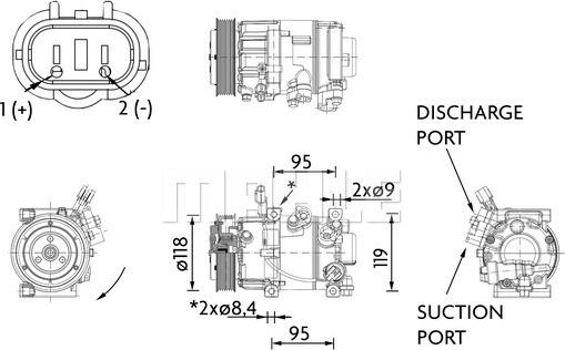 MAHLE ACP 1463 000P - Kompressori, ilmastointilaite inparts.fi