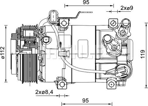 MAHLE ACP 1462 000P - Kompressori, ilmastointilaite inparts.fi