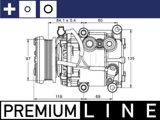 MAHLE ACP 106 000P - Kompressori, ilmastointilaite inparts.fi