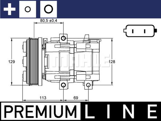 MAHLE ACP 101 000P - Kompressori, ilmastointilaite inparts.fi