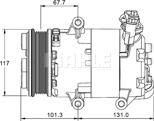 MAHLE ACP 1330 000P - Kompressori, ilmastointilaite inparts.fi