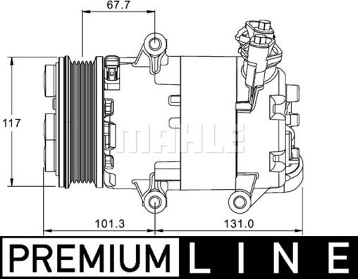 MAHLE ACP 1330 000P - Kompressori, ilmastointilaite inparts.fi