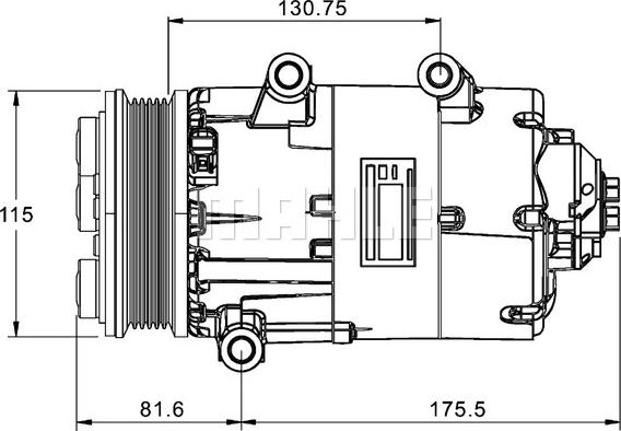 MAHLE ACP 1331 000P - Kompressori, ilmastointilaite inparts.fi