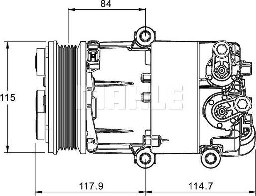 MAHLE ACP 1333 000P - Kompressori, ilmastointilaite inparts.fi