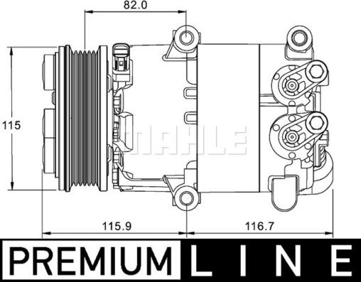 MAHLE ACP 1332 000P - Kompressori, ilmastointilaite inparts.fi