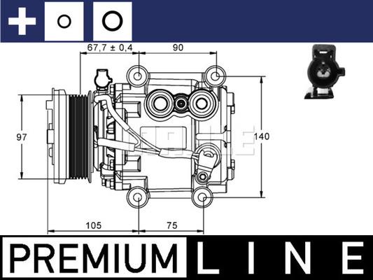 MAHLE ACP 848 000P - Kompressori, ilmastointilaite inparts.fi