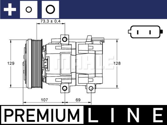 MAHLE ACP 855 000P - Kompressori, ilmastointilaite inparts.fi