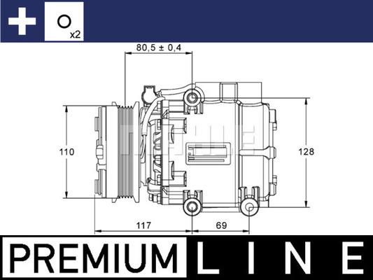 MAHLE ACP 858 000P - Kompressori, ilmastointilaite inparts.fi