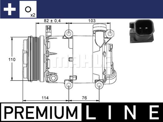 MAHLE ACP 864 000P - Kompressori, ilmastointilaite inparts.fi