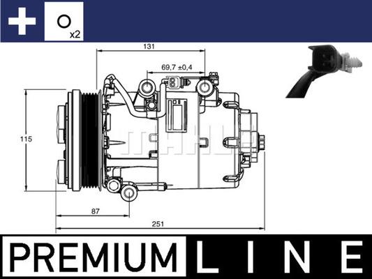 MAHLE ACP 868 000P - Kompressori, ilmastointilaite inparts.fi