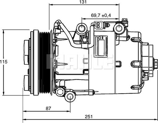 MAHLE ACP 868 000P - Kompressori, ilmastointilaite inparts.fi