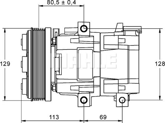 MAHLE ACP 88 000P - Kompressori, ilmastointilaite inparts.fi