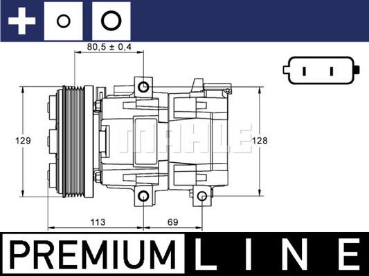 MAHLE ACP 88 000P - Kompressori, ilmastointilaite inparts.fi