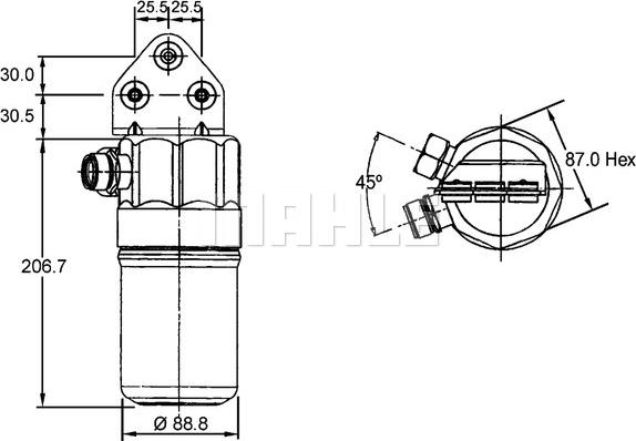 MAHLE AD 41 000S - Kuivain, ilmastointilaite inparts.fi