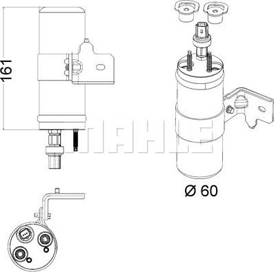 MAHLE AD 5 000P - Kuivain, ilmastointilaite inparts.fi