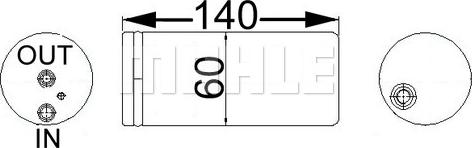 MAHLE AD 65 000S - Kuivain, ilmastointilaite inparts.fi