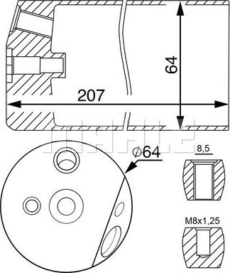 MAHLE AD 14 000S - Kuivain, ilmastointilaite inparts.fi