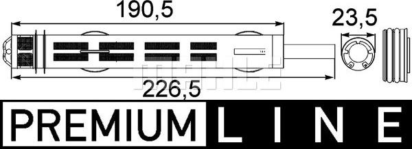 MAHLE AD 185 000P - Kuivain, ilmastointilaite inparts.fi