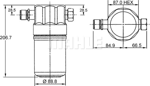 MAHLE AD 36 000S - Kuivain, ilmastointilaite inparts.fi