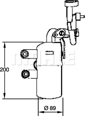 MAHLE AD 281 000P - Kuivain, ilmastointilaite inparts.fi