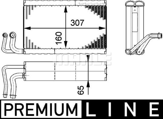 MAHLE AE 68 000P - Höyrystin, ilmastointilaite inparts.fi