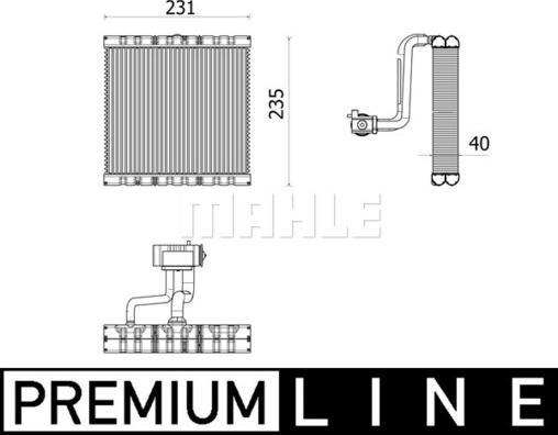 MAHLE AE 166 000P - Höyrystin, ilmastointilaite inparts.fi