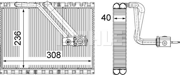 MAHLE AE 128 000P - Höyrystin, ilmastointilaite inparts.fi