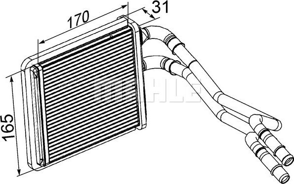 MAHLE AH 198 000P - Lämmityslaitteen kenno inparts.fi