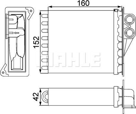 MAHLE AH 168 000P - Lämmityslaitteen kenno inparts.fi