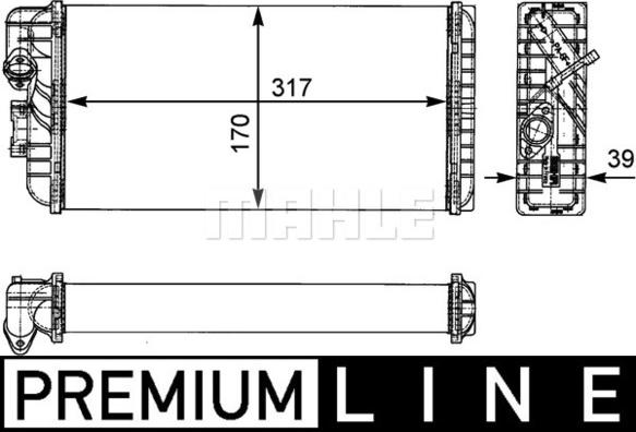 MAHLE AH 124 000P - Lämmityslaitteen kenno inparts.fi