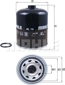 MAHLE AL 14D - Ilmankuivaus patruuna, paineilmalaite inparts.fi