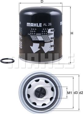 MAHLE AL 26 - Ilmankuivaus patruuna, paineilmalaite inparts.fi