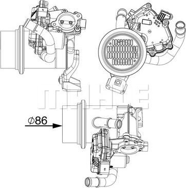 MAHLE CE 18 000P - Jäähdytin,pakokaasukierrätys inparts.fi