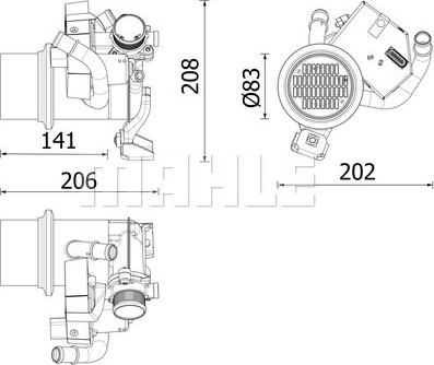 MAHLE CE 39 000P - Jäähdytin,pakokaasukierrätys inparts.fi