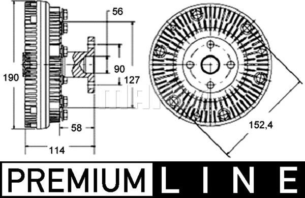 MAHLE CFC 140 000P - Kytkin, jäähdytystuuletin inparts.fi