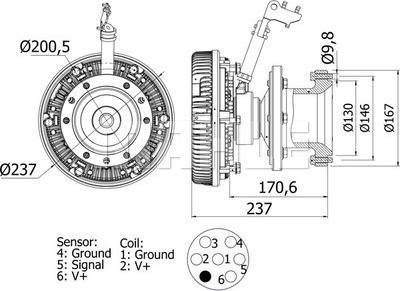 MAHLE CFC 115 000S - Kytkin, jäähdytystuuletin inparts.fi