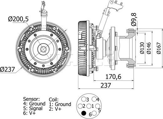 MAHLE CFC 115 000S - Kytkin, jäähdytystuuletin inparts.fi