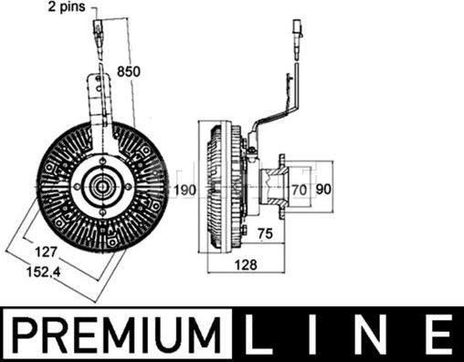 MAHLE CFC 134 000P - Kytkin, jäähdytystuuletin inparts.fi