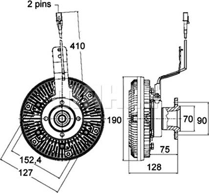 MAHLE CFC 135 000P - Kytkin, jäähdytystuuletin inparts.fi