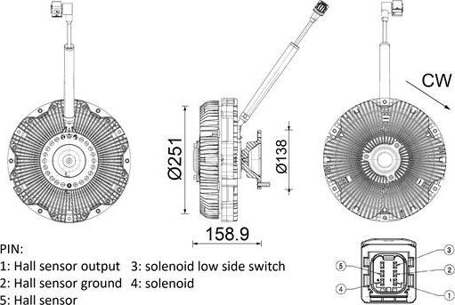 MAHLE CFC 275 000P - Kytkin, jäähdytystuuletin inparts.fi