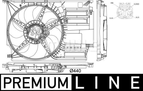 MAHLE CFF 402 000P - Tuuletin, moottorin jäähdytys inparts.fi