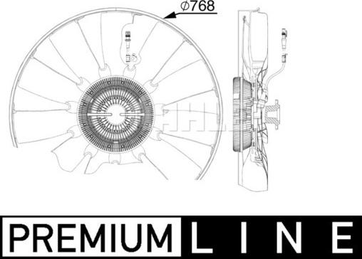 MAHLE CFF 526 000P - Tuuletin, moottorin jäähdytys inparts.fi