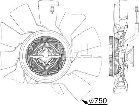 MAHLE CFF 528 000P - Tuuletin, moottorin jäähdytys inparts.fi