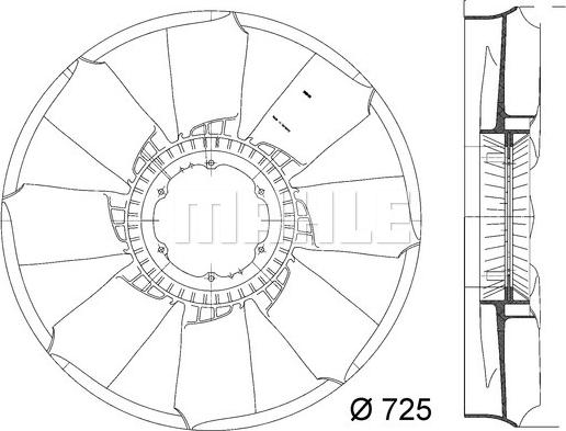 MAHLE CFW 50 000P - Tuuletin, mootorinjäähdytys inparts.fi