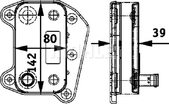 MAHLE CLC 52 000P - Moottoriöljyn jäähdytin inparts.fi